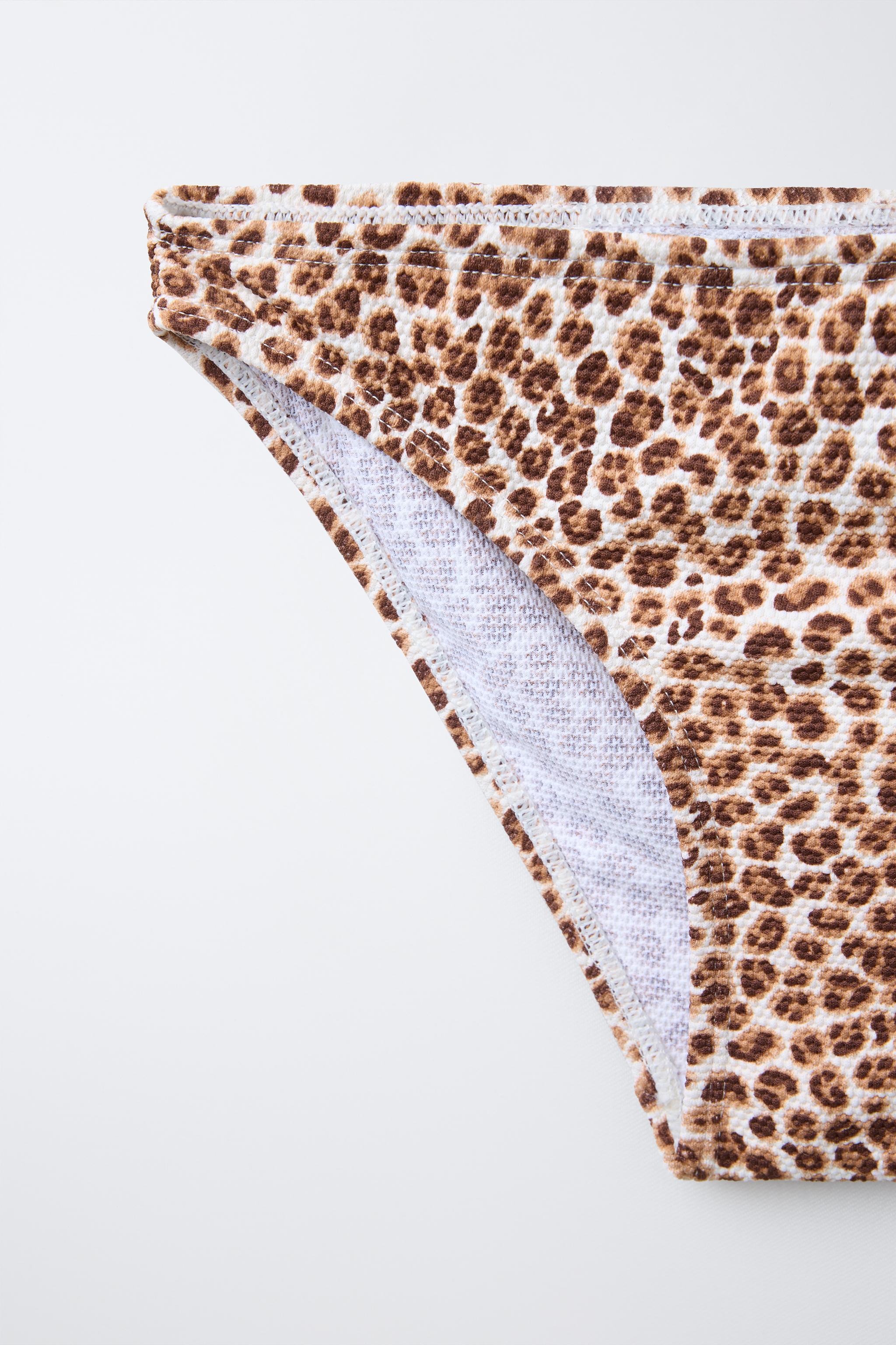 6-14 YEARS/ ANIMAL PRINT CUT-OUT BIKINI